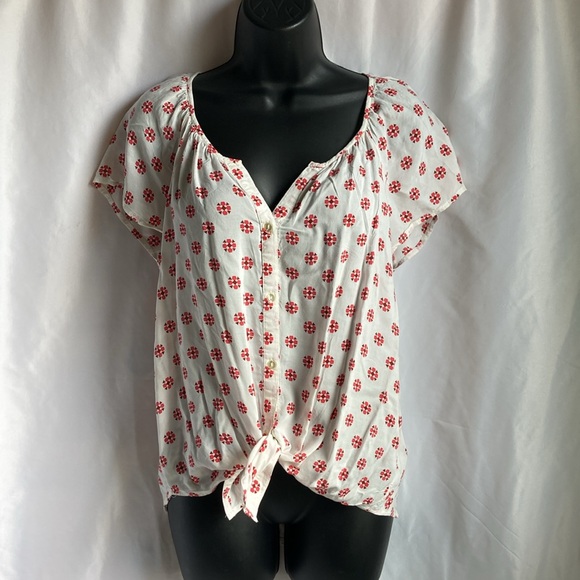 Old Navy Short Sleeves Button Front Shirt Size Medium - Picture 2 of 11